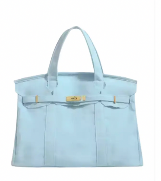 Handmade Premium Cotton Canvas Boat Soliday Baby Blue