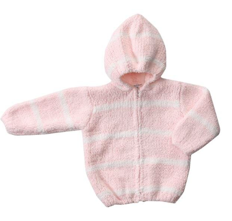 Pink & Ivory Chenille Hoodie in Size 6/12M