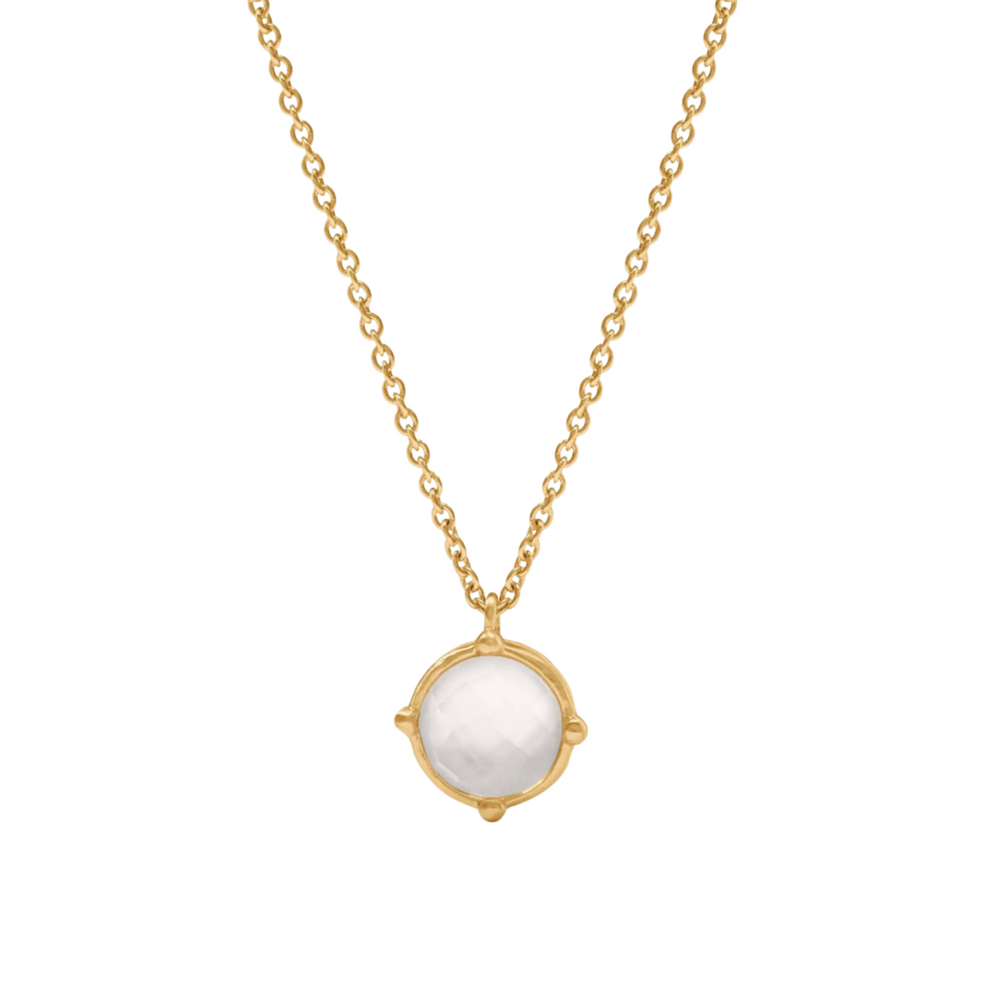 Honeybee Solitaire Necklace - Iridescent Clear Crystal