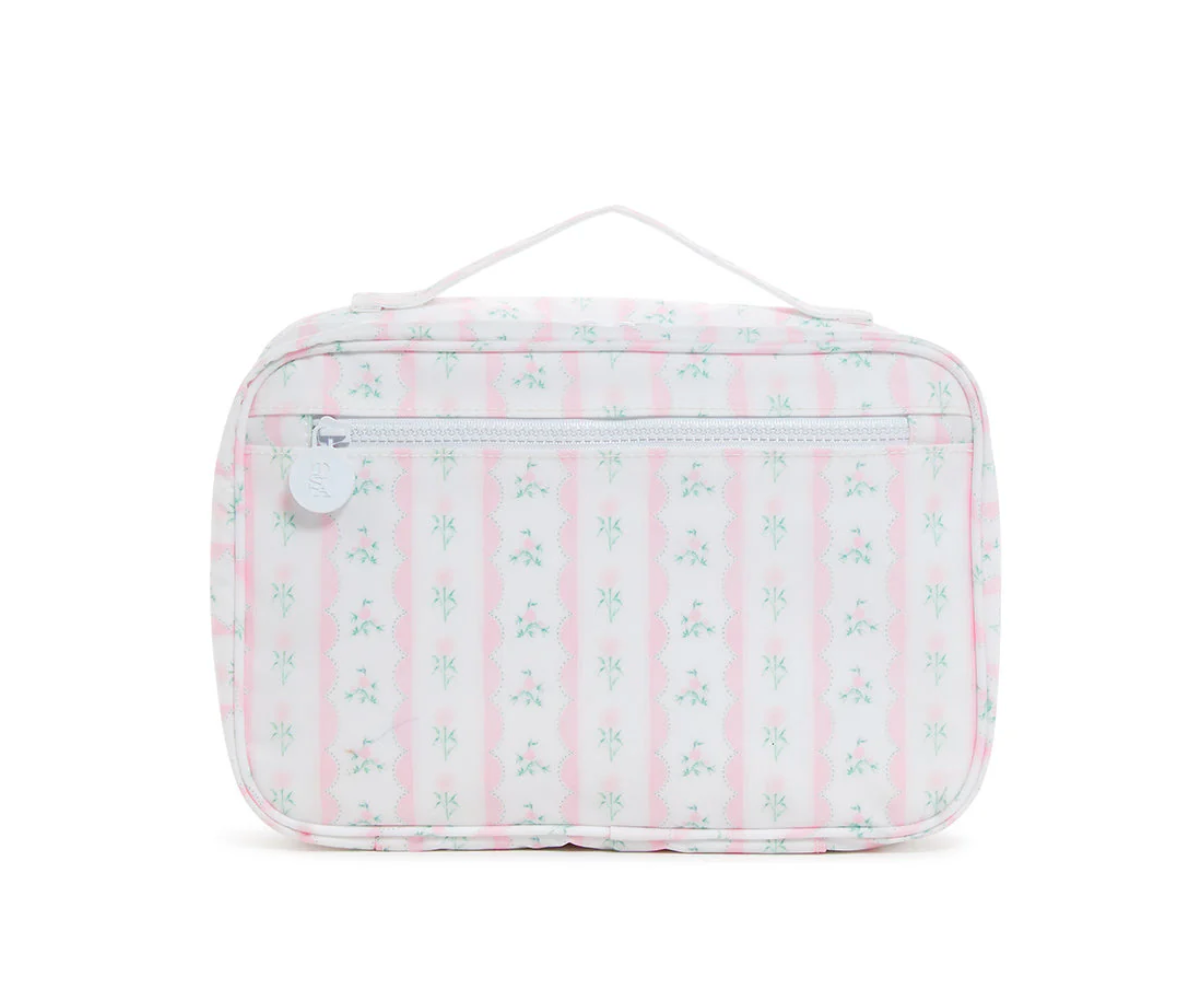 BUNDLE UP2 Hanging Toiletry Bag - RIBBON FLORAL PINK