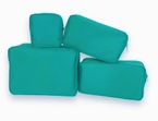 Nylon Pouch Cosmetic Bags- Emerald Green / Small