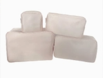 Nylon Pouch Cosmetic Bags- Cream / Extra Large