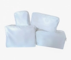 Nylon Pouch Cosmetic Bags- Perfect for Rush Bags: White / Medium