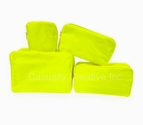 Nylon Pouch Cosmetic Bags- Perfect for Rush Bags: Neon Yellow / Medium