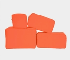 Nylon Pouch Cosmetic Bags- Perfect for Rush Bags: Neon Orange / Extra Large
