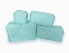 Nylon Pouch Cosmetic Bags- Perfect for Rush Bags: Mint / Medium