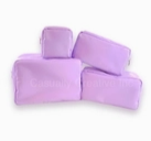 Nylon Pouch Cosmetic Bags- Perfect for Rush Bags: Lilac / Large