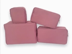 Nylon Pouch Cosmetic Bags- : Dusty Rose / Small