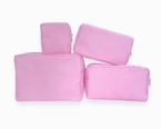 Nylon Pouch Cosmetic Bags- Baby Pink / Small
