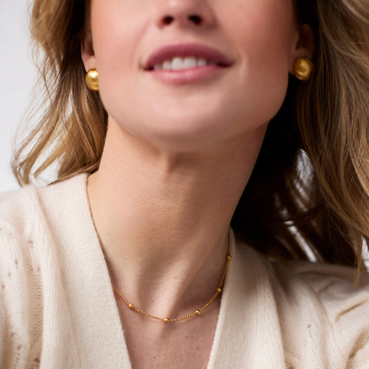Solara Delicate Station Necklace - 18.5 in in Gold