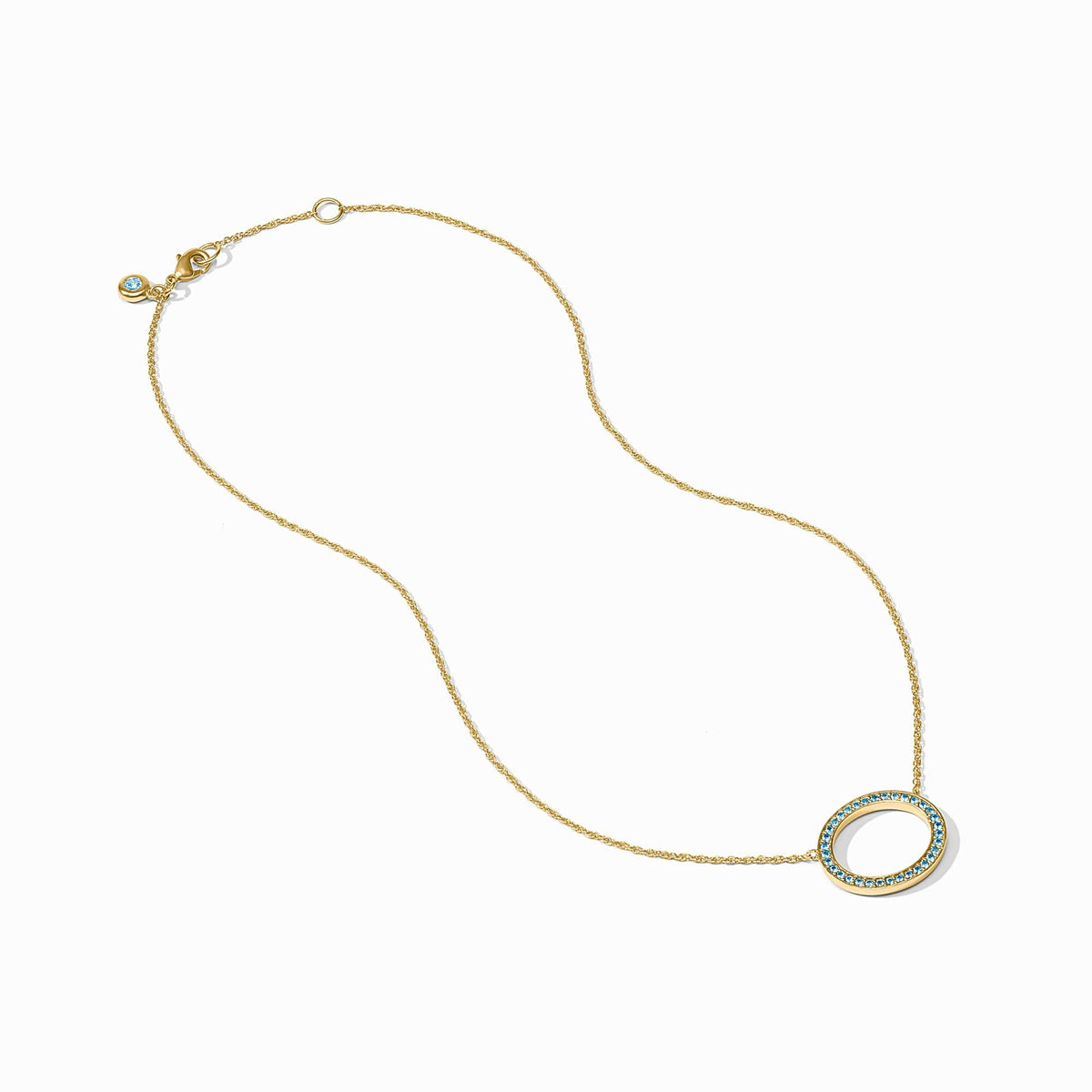 Stardust Delicate Necklace in Light Sapphire Blue