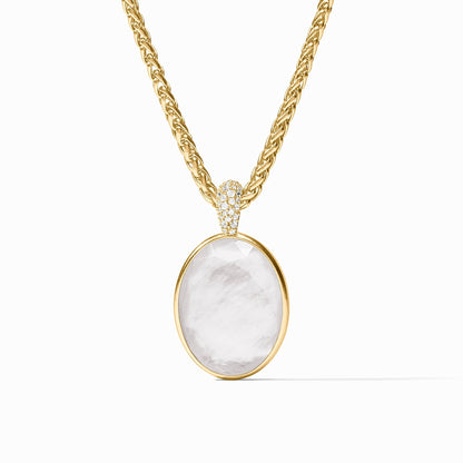 Stardust Statement Necklace in Iridescent Clear Crystal