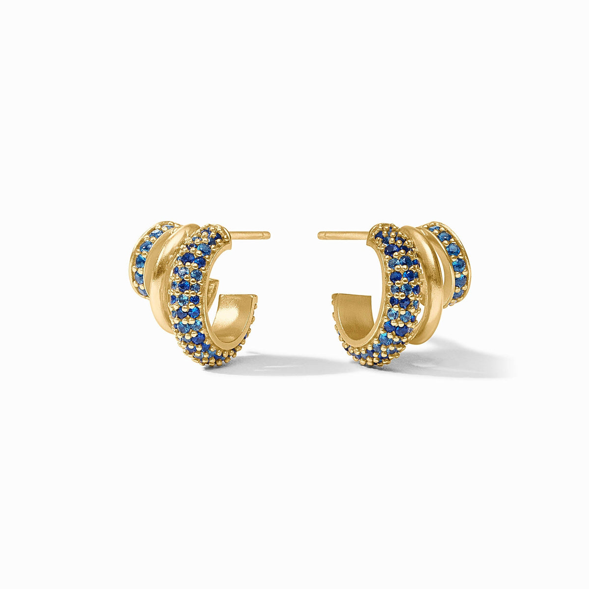 Stardust Triple Hoop in Sapphire Blue