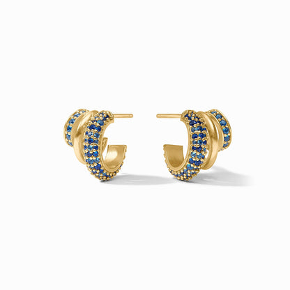 Stardust Triple Hoop in Sapphire Blue