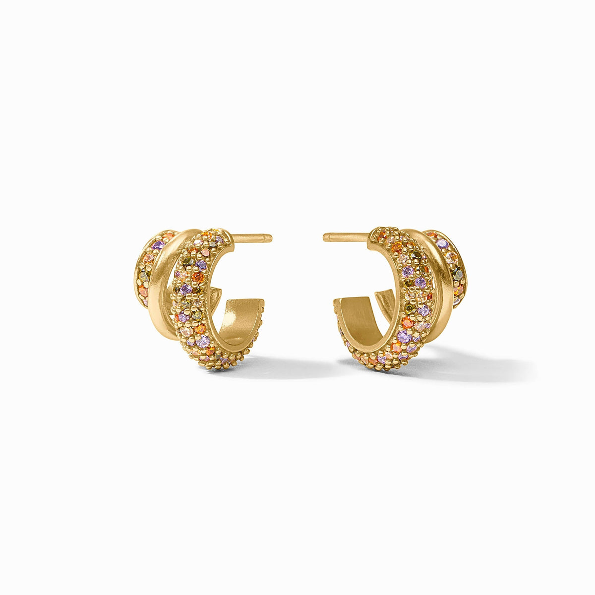 Stardust Triple Hoop in Multi Stone