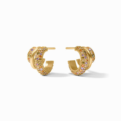 Stardust Triple Hoop in Multi Stone