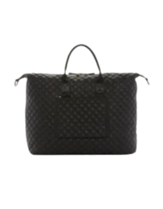 OVERPACKER - BLACK QUILTED Duffel (Lined in Provence)