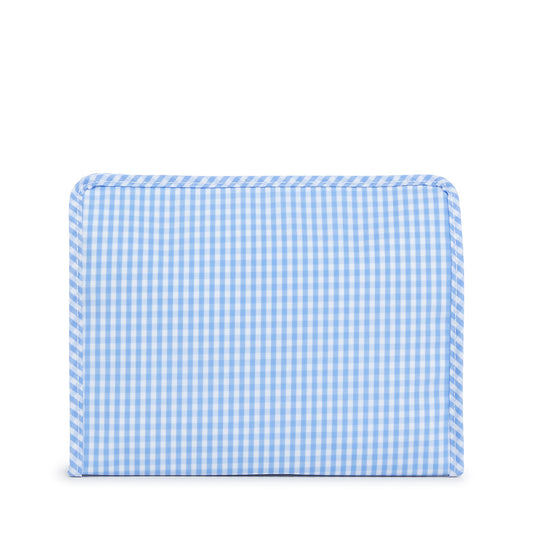 Roadie Large Zip Pouch - Gingham Sky