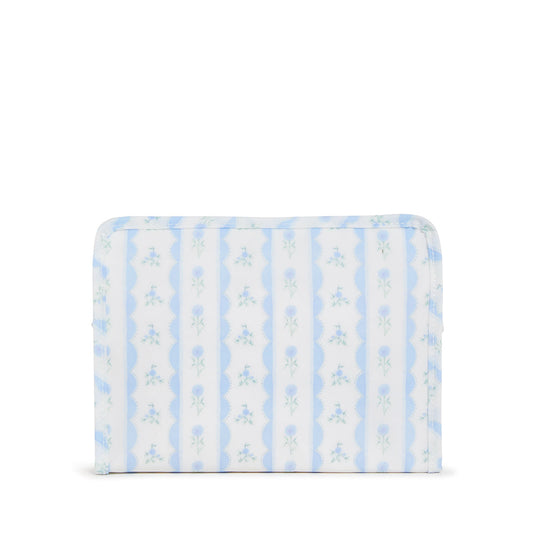 ROADIE SMALL Zip Pouch - RIBBON FLORAL BLUE