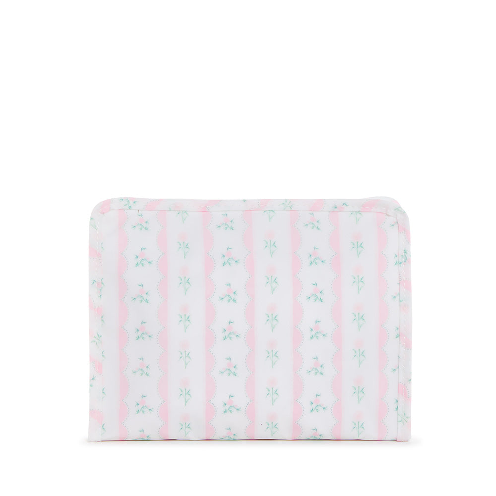 Roadie Small Zip Pouch - Ribbon Floral Pink