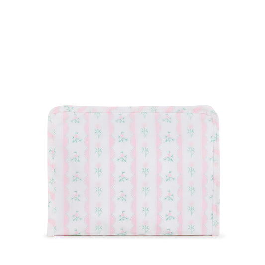 ROADIE SMALL Zip Pouch - RIBBON FLORAL PINK