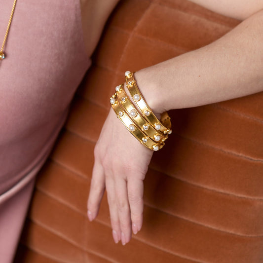 Tribeca Bangle in Pearl
