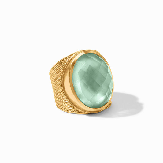Verona Statement Ring - Iridescent Aquamarine Blue - 7