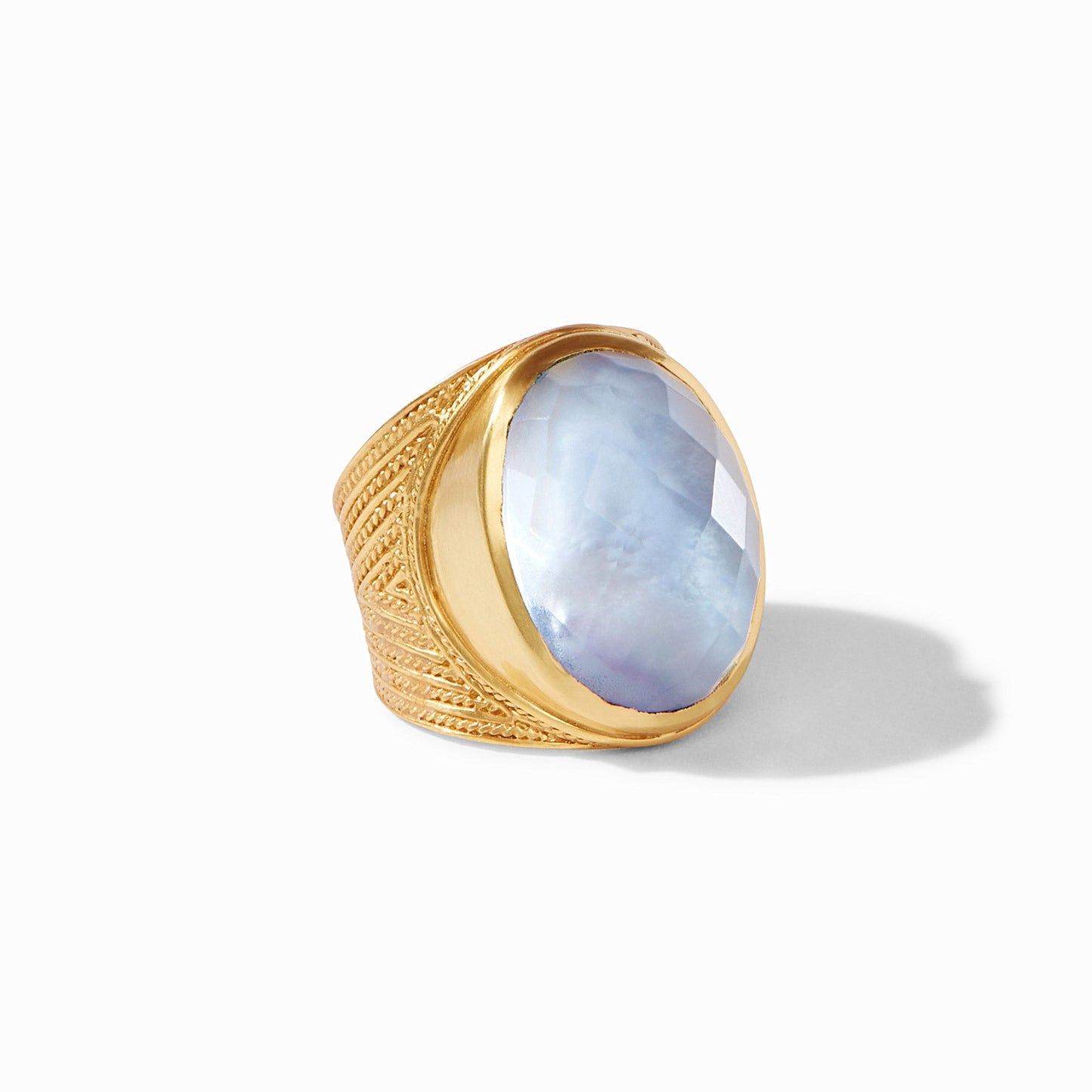 Verona Statement Ring - Iridescent Chalcedony Blue - 8