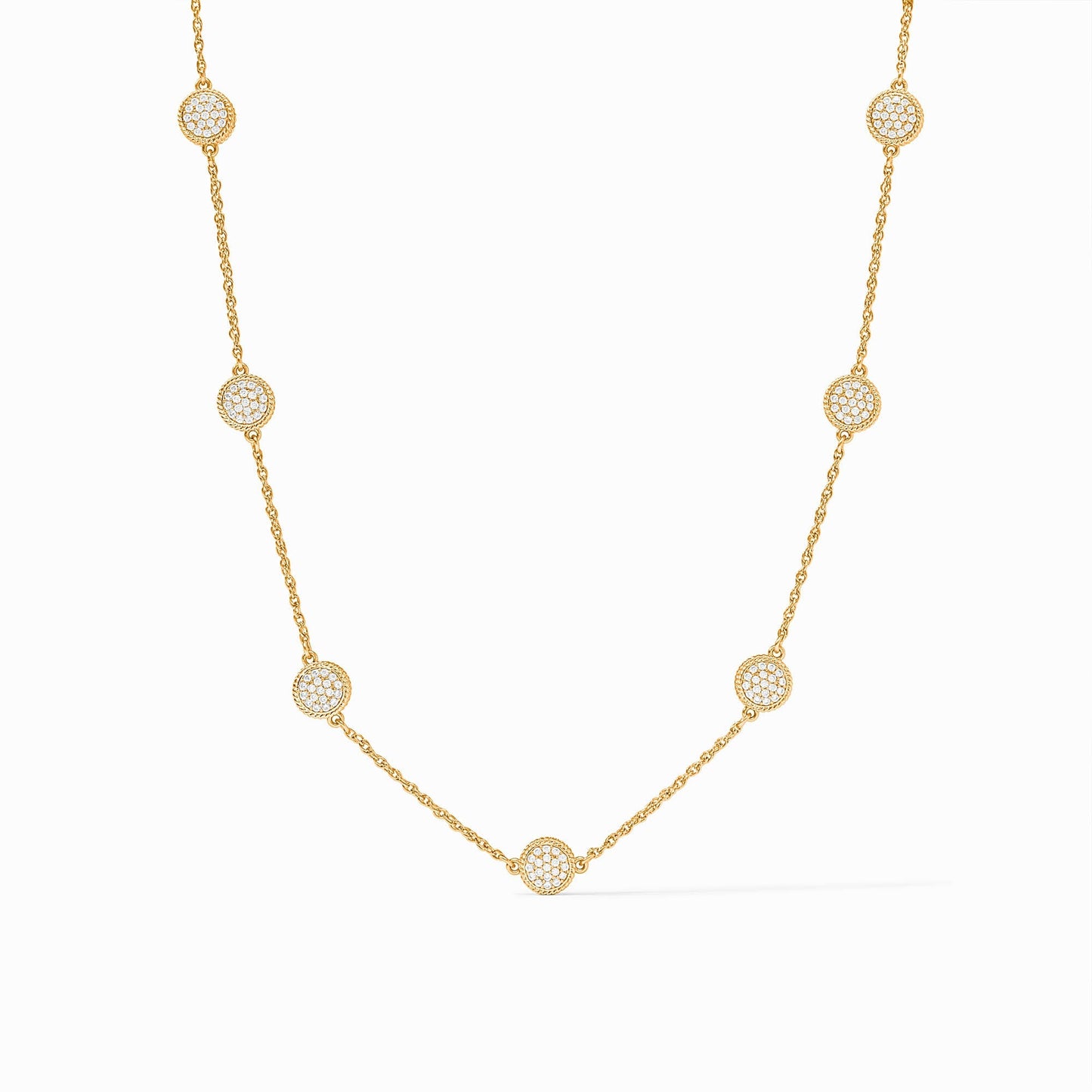 Windsor Delicate Station Necklace - Pave Cubic Zirconia