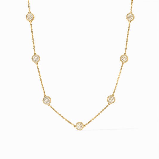 Windsor Delicate Station Necklace - Pave Cubic Zirconia