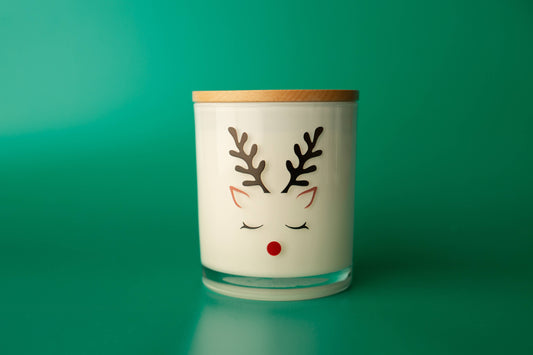 Rudolph the Reindeer Holiday Soy Candle: Peppermint Mocha