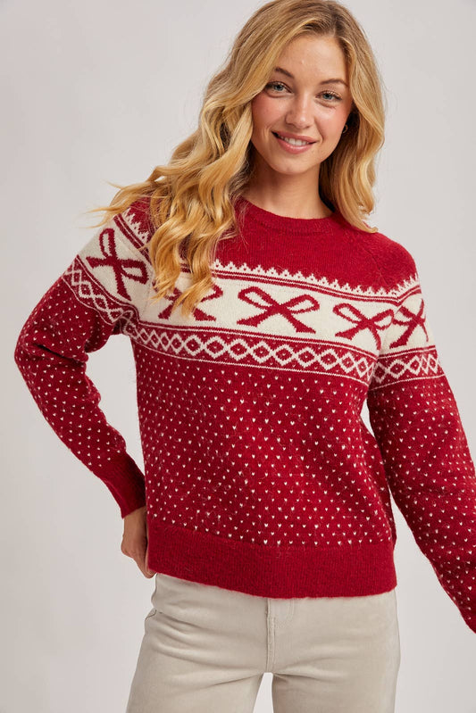 Festive Holiday Knit Sweater: Ruby