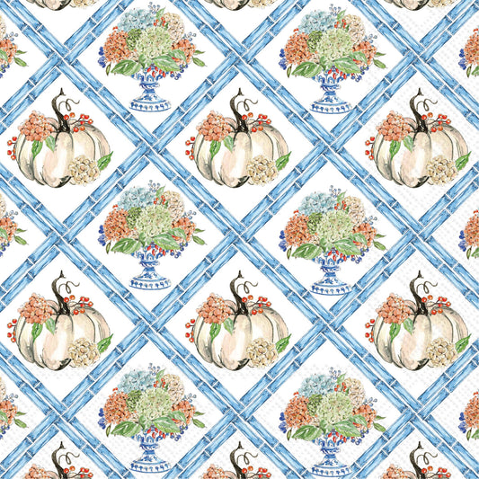 Fall Hydrangea Trellis Cocktail Napkins Rosanne Beck