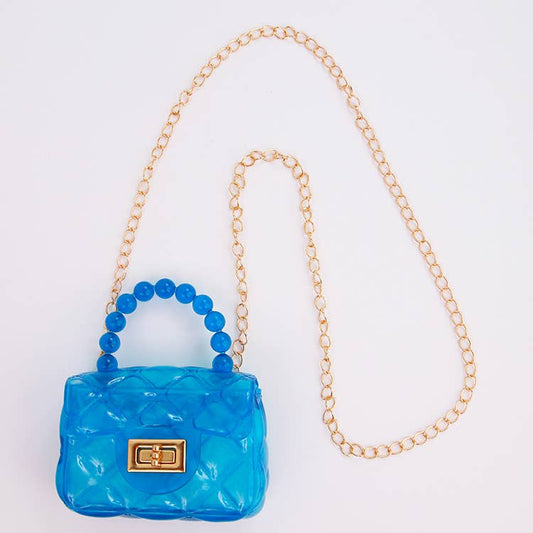 Clear Jelly Purse: Blue