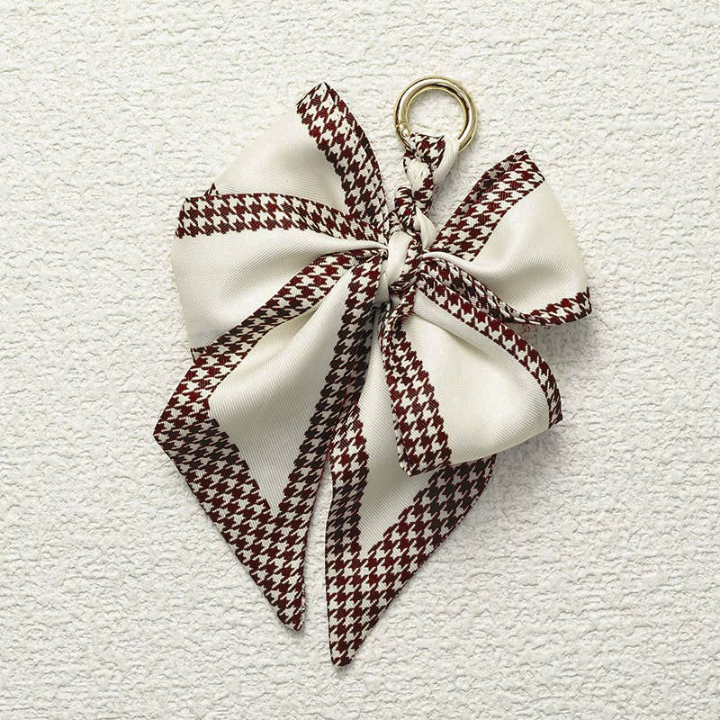 Chic Bow-Shaped Scarf Keychain Bag Accessory: Color_13