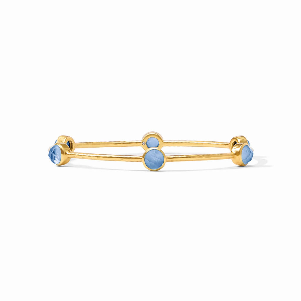 Milano Luxe Bangle - Iridescent Chalcedony Blue - Medium