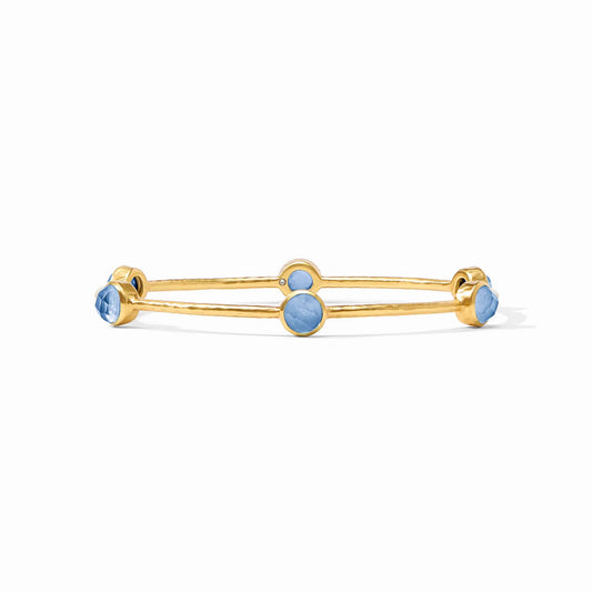 Milano Luxe Bangle - Iridescent Chalcedony Blue - Medium