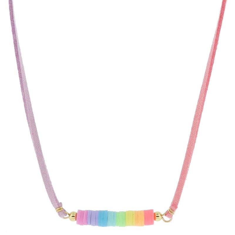 Kids Half Purple, Half Pink & Pastel Sequins Necklace