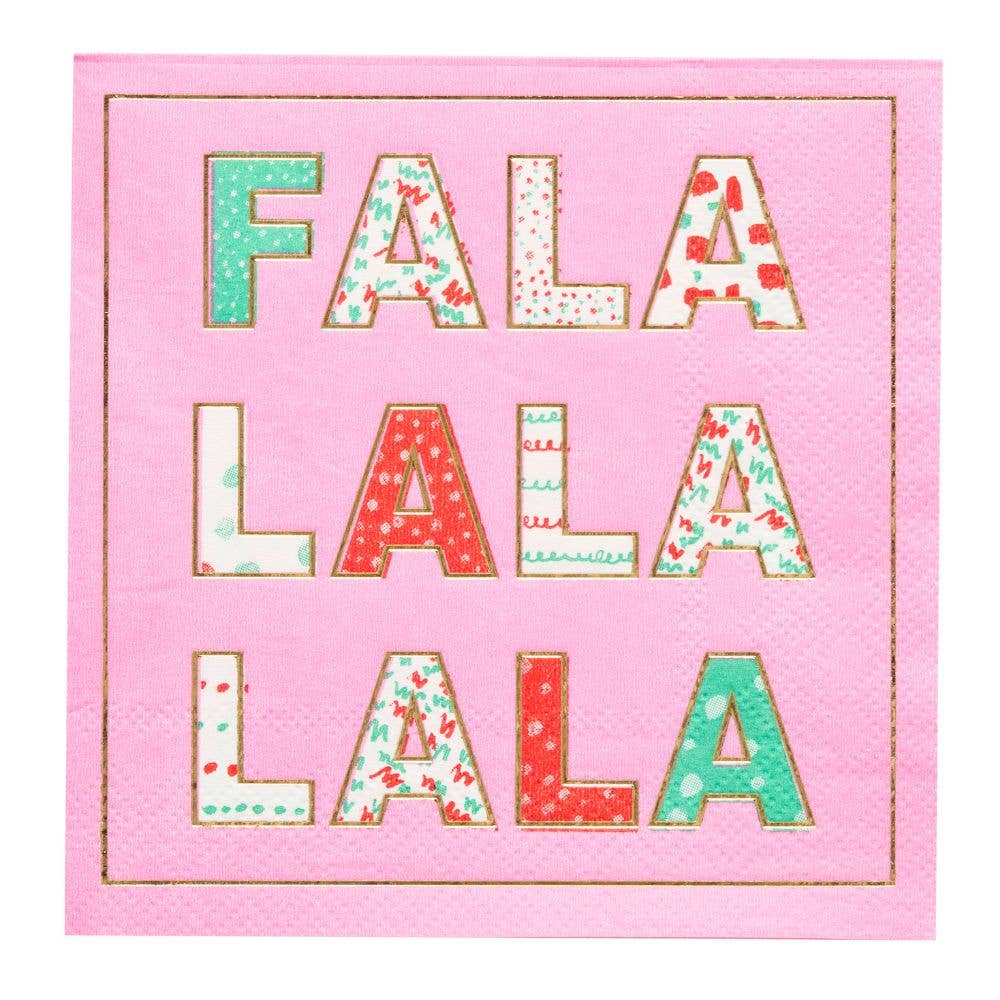 'Falalalala' Cocktail Napkins/26pk