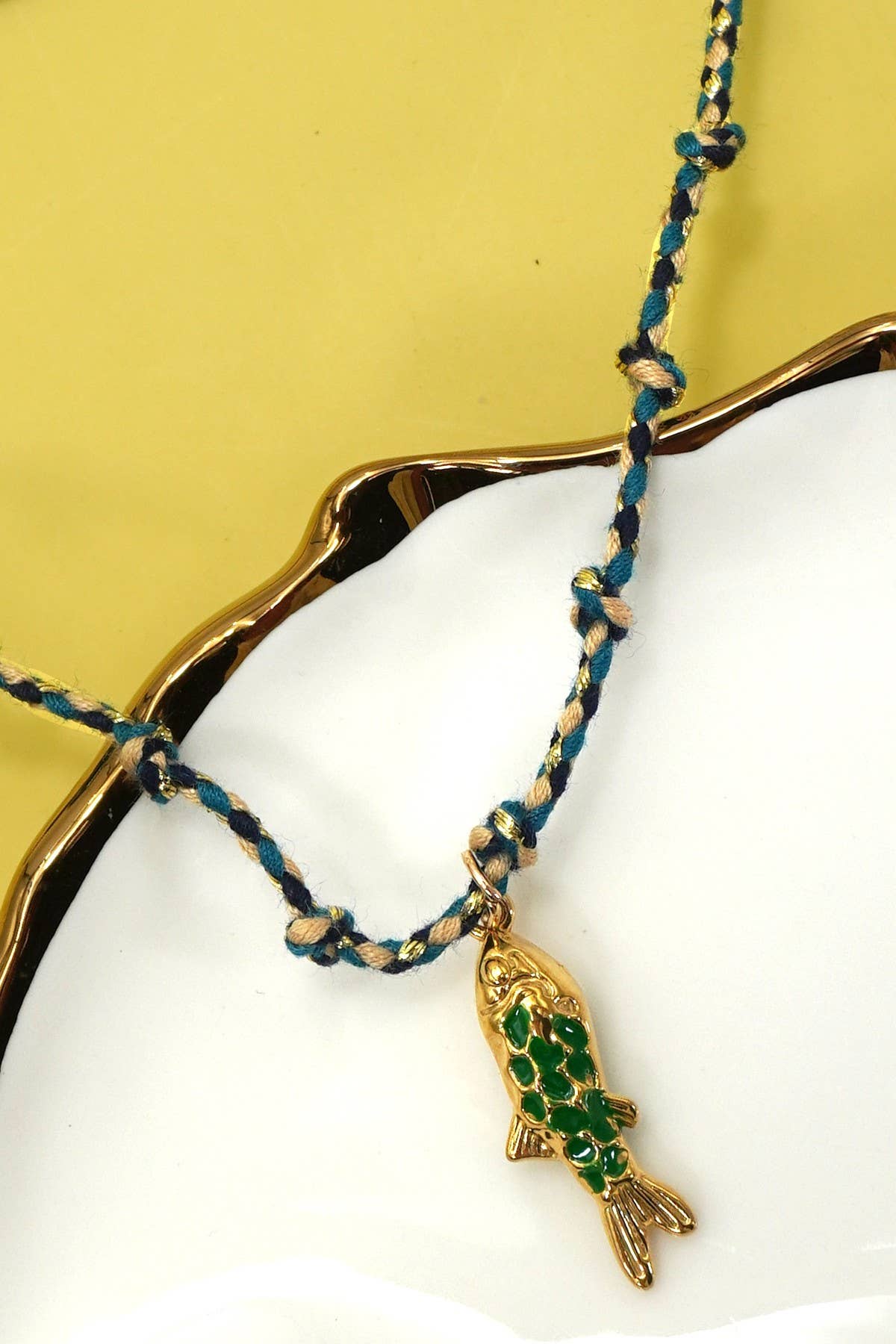 18k Stainless Steel Corded Charm Necklace | Fuchsia