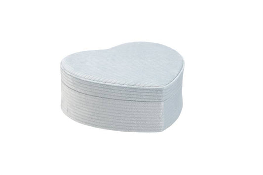 Heart Shaped Pink Jewelry Box: Blue