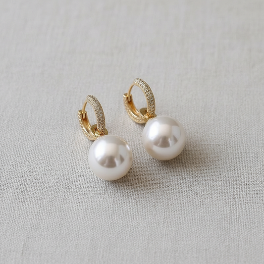 Vintage Pearl Floral Earrings