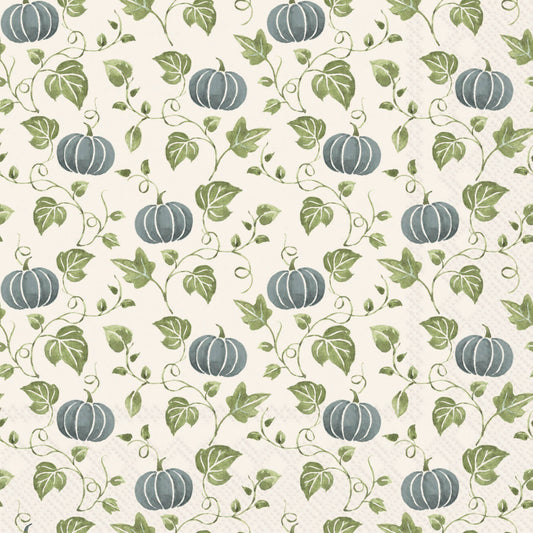 Simple Pumpkin Blue Cocktail Napkins