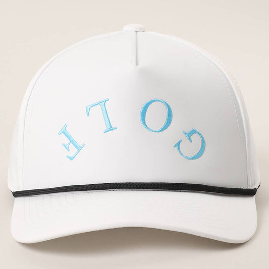 GOLF Upside Down Solid Color Premium Materials Trucker Hat: WHITE/LT BLUE / One Size