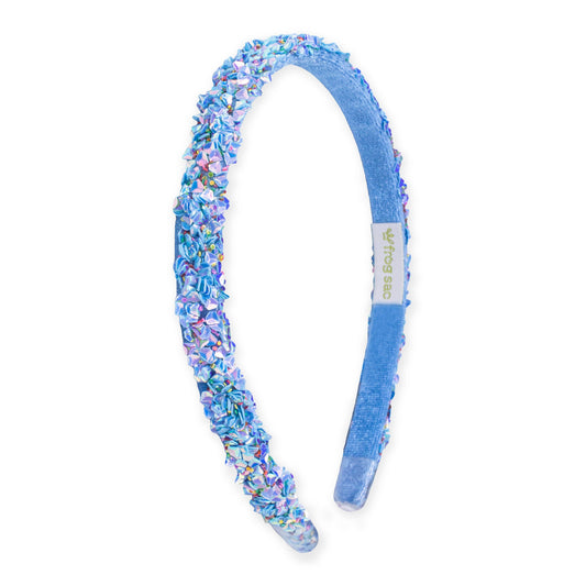 Thin Sequin Headband - Non Slip Hair Accessories for Kids: Blue