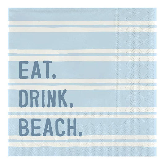 Face to Face Paper Cocktail Napkins - Eat. Drink. Beach