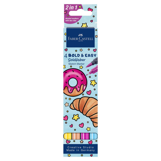 Goldfaber Sketch Markers, Bold & Easy Sweets 4 Ct Wallet
