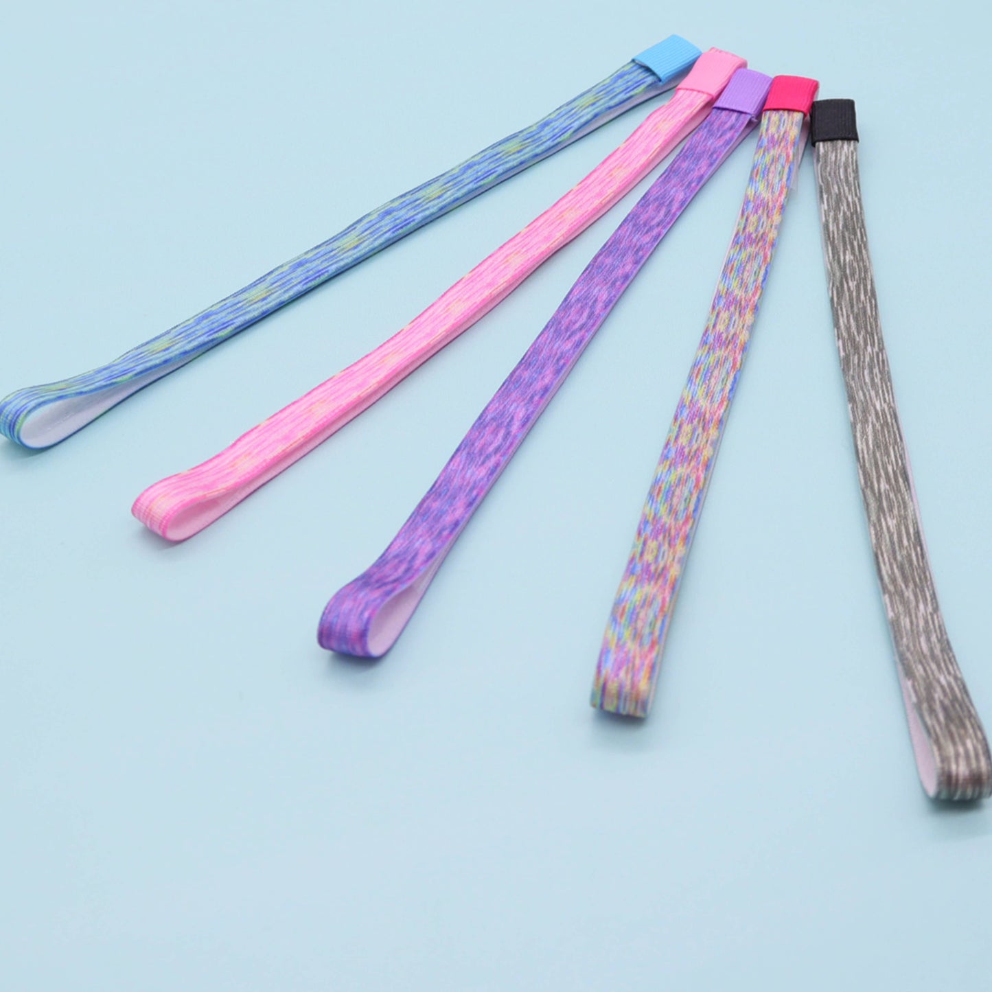 No Slip Elastic Thin Sports Headbands for Girls  Space Tie Dye