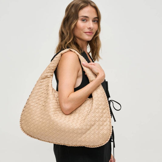 Victoria Woven Hobo: Natural