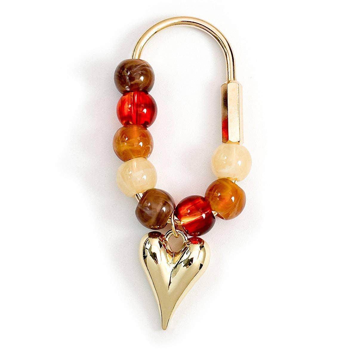 Beaded Charm Keychain: COFFEE / One Size